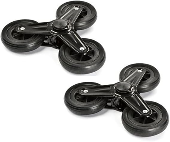 Pair of Replacement Stair Climbing Shopping Cart Wheels for Shopping Laundry Cart