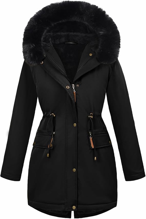 UMIPUBO Women's Winter Parka Fleece Lined Jacket Thicken Warm Coat