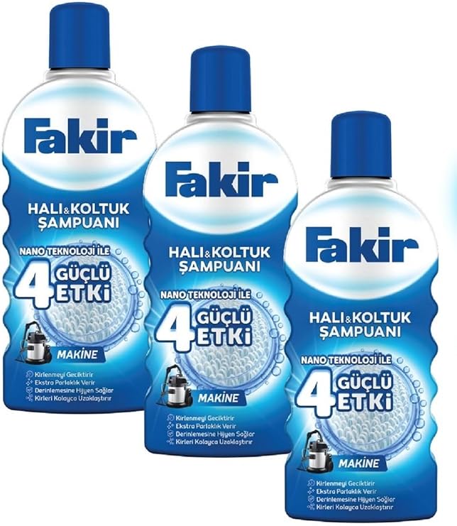 Fakir Halı Şampuanı Makineler Için 1000 Ml X 3 Adet