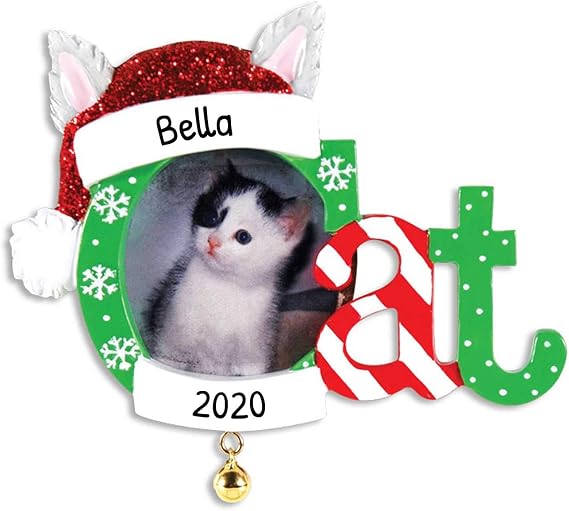 3D Photo Frame Cat Ornament Personalized Kitten Ornaments for Christmas Tree 2026 Personalized Pet Ornament Pet Christmas Ornaments Unique Xmas Gifts for Kitten & Kitty Lovers Picture Frame Memorial