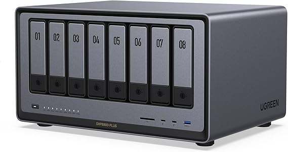 UGREEN NASync DXP8800 Plus 8-Bay Desktop NAS, 2 * 10GbE, 2 * M.2 NVMe Slots