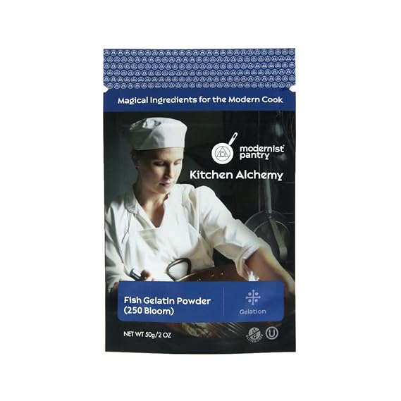 Pure Fish Gelatin Powder (250 Bloom) Gluten-Free OU Kosher Certified - 50g/2oz