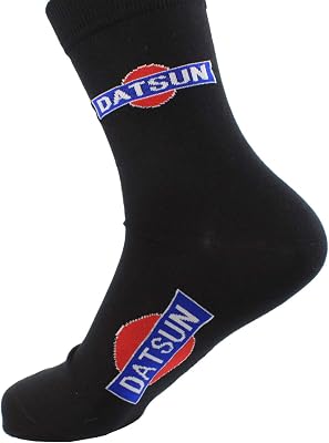 Rotary13B1 Datsun Logo - Socks - Black Crew Length