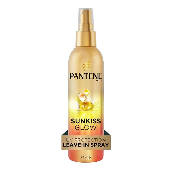 Pantene Sunkiss Glow Multitasking Spray, UV Hair Protection, Repairs Damage, Leave-In Conditioning Treatment, 5.7 oz