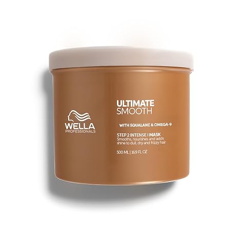 Wella Professionals ULTIMATE SMOOTH Intense Mask with Deep Nourishment | Treatment for Dry, Frizzy Hair | Smooths & Adds a Silky Shine | With Squalane & Omega 9 | Color Safe