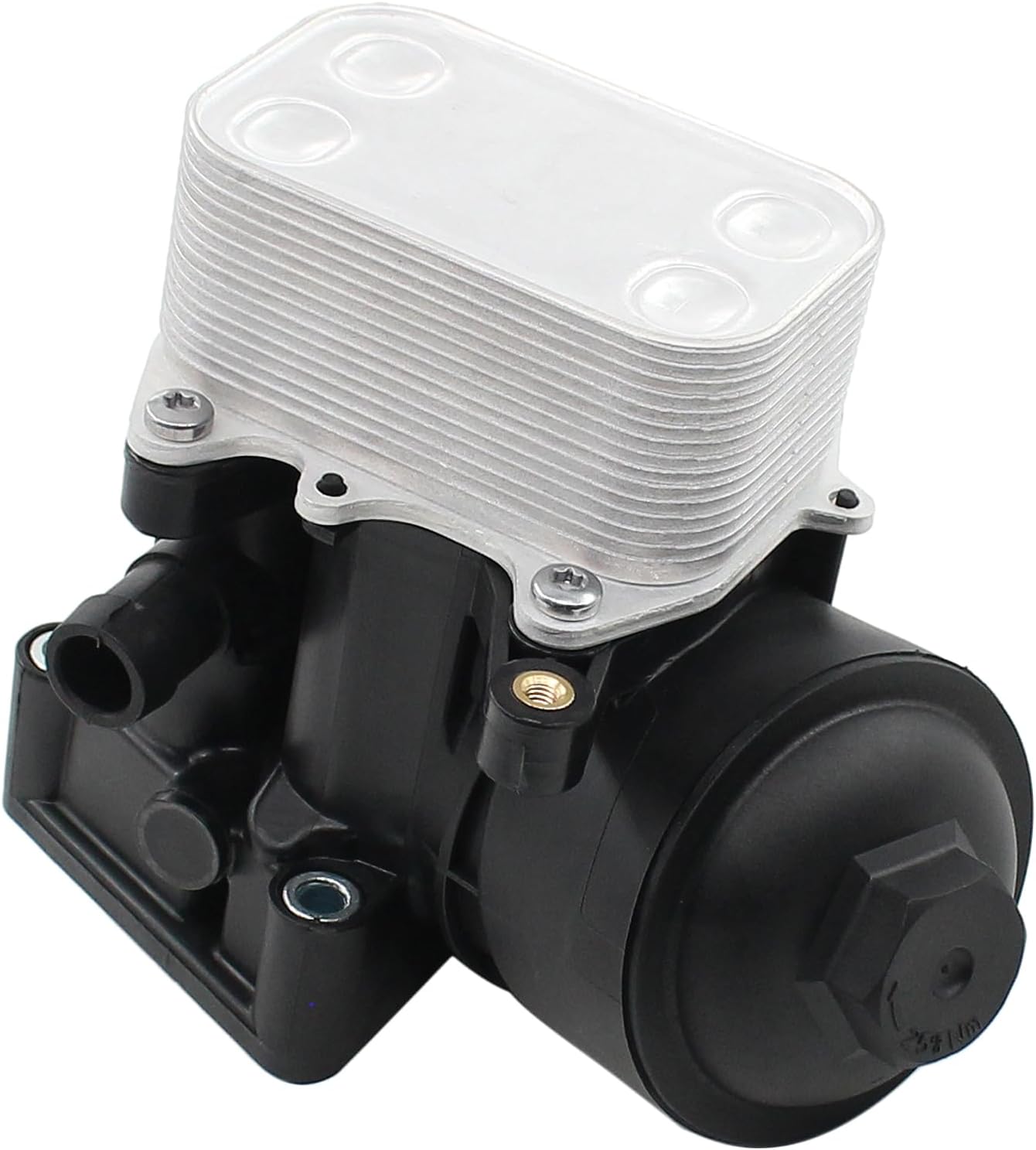Engine Oil Cooler Filter Housing Assembly with Cap Gasket for Se-at Ibiza mk4 6J Sko-da Fabia mk2 Roomster V-W Polo mk5 6R 1.2 TDI 2009-2015
