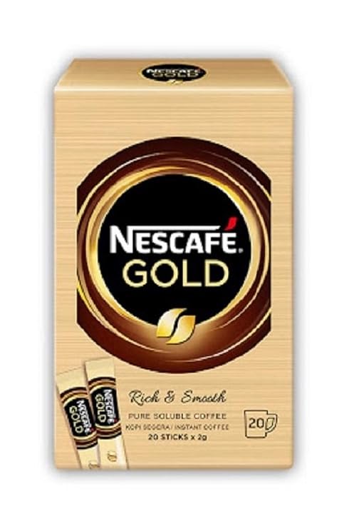 Nescafe Gold Rich & Smooth Instant Coffee Imported from Malaysia (20 sticks x 2g)