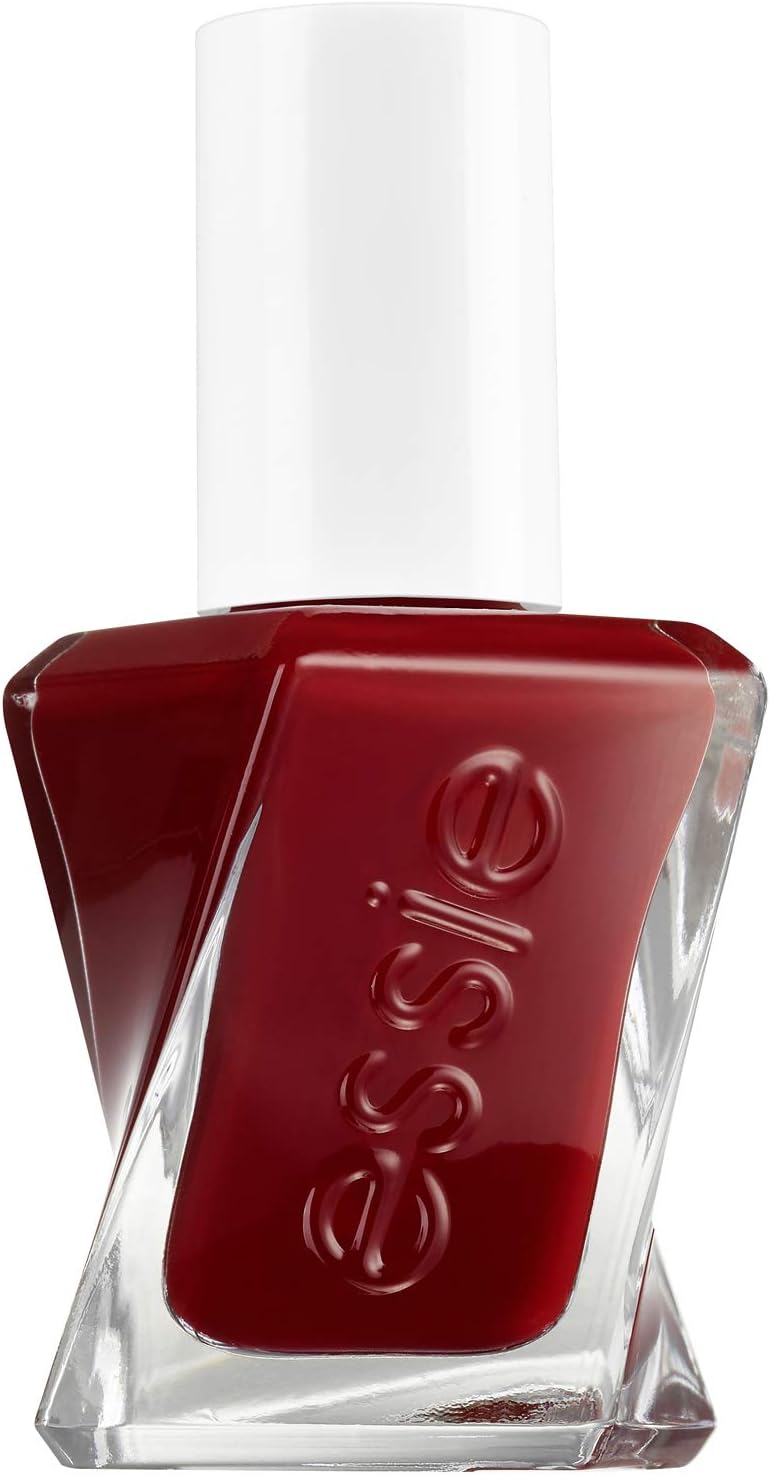 essie Gel Nail Polish Gel Couture Longlasting Chip Resistant No UV Lamp Required Dark Red Nail Polish 345 Bubbles Only