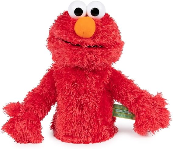 GUND Sesame Street Official Elmo Muppet Plush Hand Puppet, Premium Plush Toy for Ages 1 & Up, Red, 11