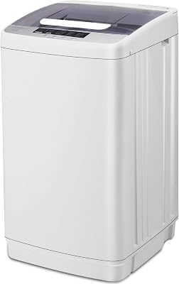 Full Automatic Washer Machine,Portable Washing Machine for Household Use,1.34 Cu.Ft.Laundry Washer Spin with 10 Wash Programs& LED Display& Built-in Drain Pump,Ideal for Apartment,RV