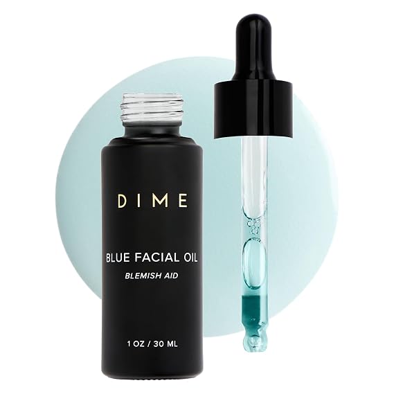 DIME Beauty Blue Facial Oil - Nourishing Face Oil, 1 oz | Blue Tansy, Black Cumin Seed & Rosehip Oil. Hydrating, Vegan, Cruelty-Free face oil.