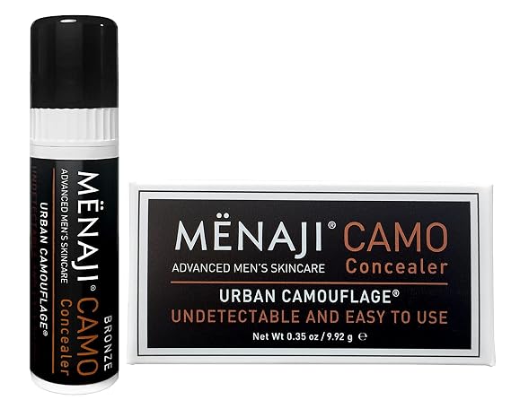MENAJI URBAN CAMOUFLAGE Concealer Stick for Men - Skin Foundation Concealer for Dark Circles, Acne, Under Eye - Corrector - Mens Cosmetics - Bronze - 0.35oz