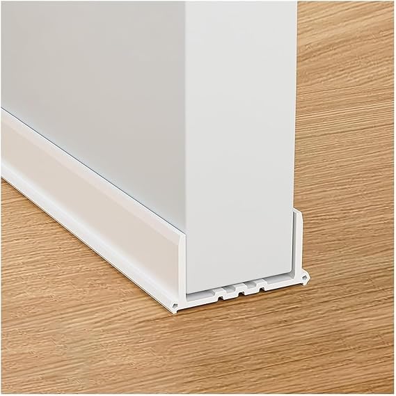 Under Door Draft Blocker, Door Draft Stopper, Door Bottom Seal Insulation Strip Gap Filler Windproof/Dust Door Gap Sealing Strip(White)