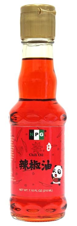 NPG Szechuan Chili Oil 7 Oz, Mild Heat, Infused Chili Pepper Oil