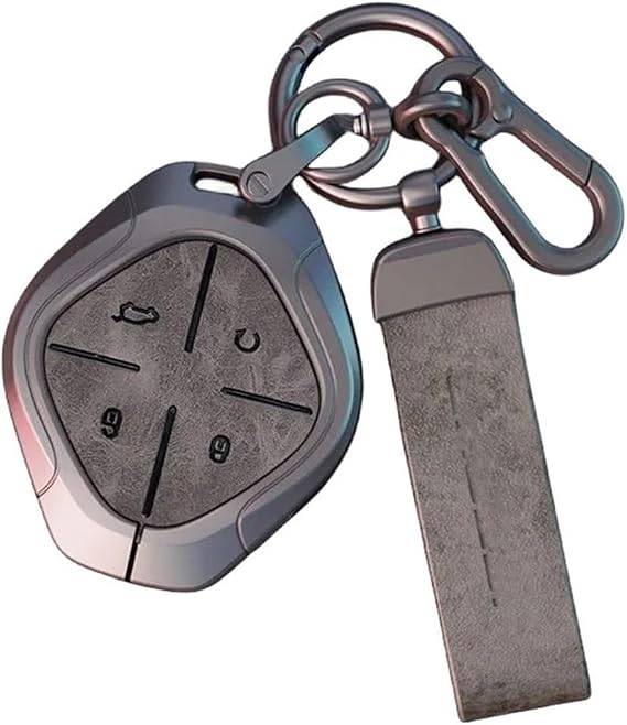 Car Key Case Zinc Alloy + Leather Cover Fit for Chery Jetour Dashing IDM I-DM X-1 Plus, Artistic, Modern, Style 2