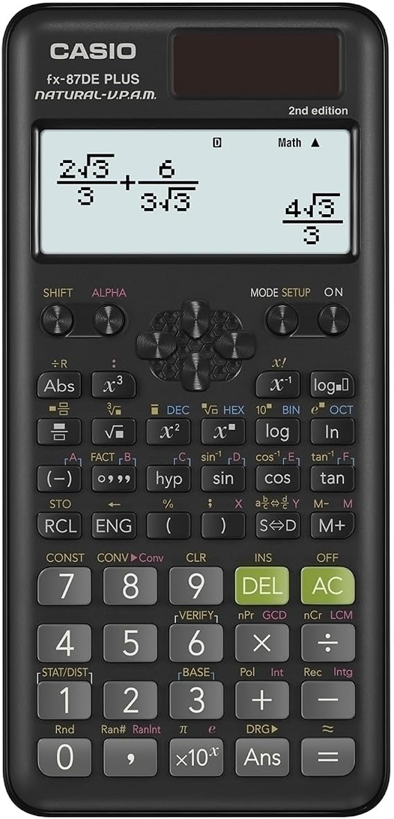 Casio FX-87DEPLUS-2 Scientific Technical School Calculator Technical School Calculator