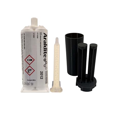 Araldite Fast Setting All-Purpose Epoxy Adhesive with Caulk Gun Adapter Kit (50ml/1.7oz)