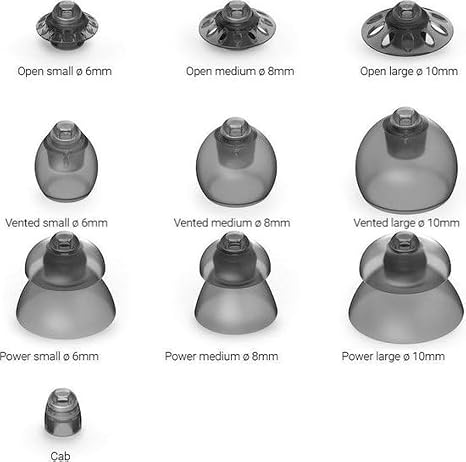 Phonak, Unitron & Hansaton 4.0 Dome Power - İşitme Cihazı Şemsiyesi (10 Adet) (M)