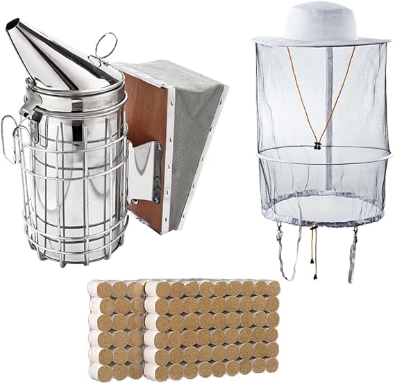 beekeeping smoker kit Bee Hive Smoker set and professional beekeeper hat for men women