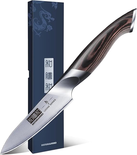 HOSHANHO 3.75 inch Paring Knife, Ultra Sharp Japanese Kitchen Fruit Knife