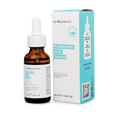 Masque Bar My Ingredients 2% Hyaluronic Acid Serum for Face, Glowing serum for Face, Hydrating for All Skin Types -Paraben & Cruelty Free, Korean Skincare - 1Fl oz