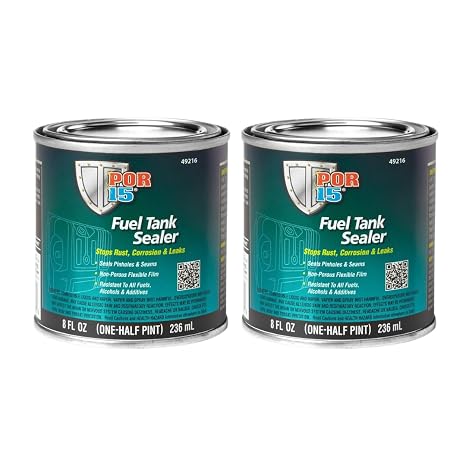 Fuel Tank Sealer, Stops Rust, Corrosion and Leaks, Resistant to All Fuels, Alcohols and Additives, 8 Fluid Ounces | 2 Pack