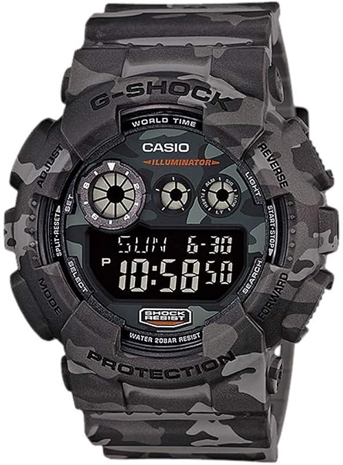 Casio G Shock Men's GD-120CM-8CR G-Shock Digital Display Quartz Grey Watch