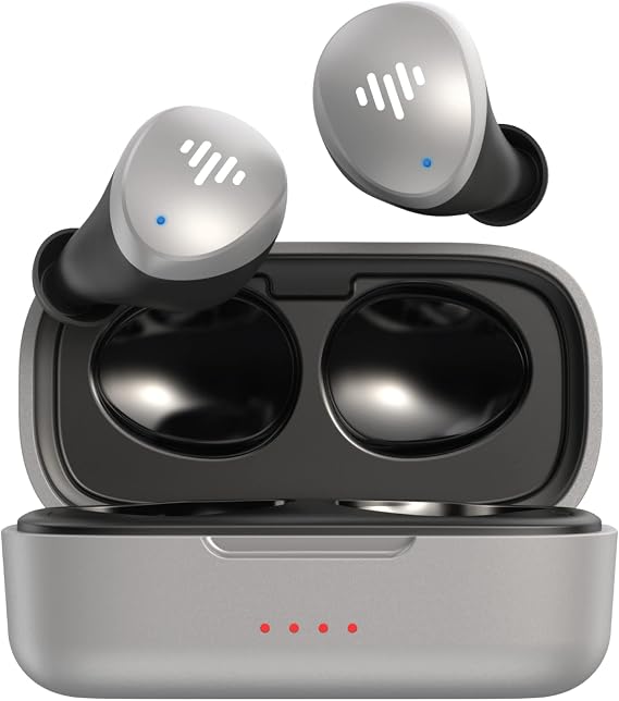 iLuv myBuds Wireless Earbuds, Bluetooth 5.3, Built-in Microphone, 20 Hour Playtime, IPX6 Waterproof Protection, Compatible with Apple & Android, Includes Charging Case & 4 Ear Tips, TB100 Silver