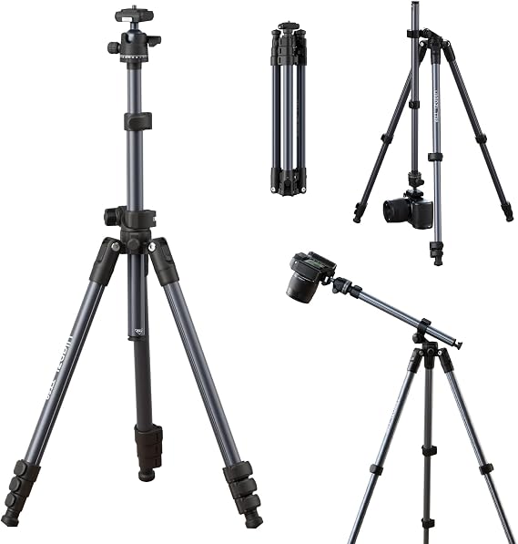 ULANZI TT59 Horizontal Overhead Photography Tripod, 68.9" Foldable Professional Camera Tripod Stand with Uka Quick Release Panoramic Ball Head for Mirrorless Camera/DSLR/Phone/Camcorder and All