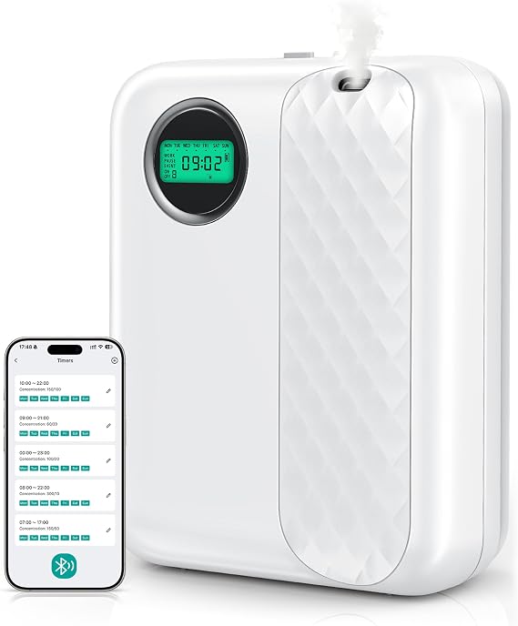 Waterless Essential Oil Diffuser, Bluetooth App Control Scent Diffuser