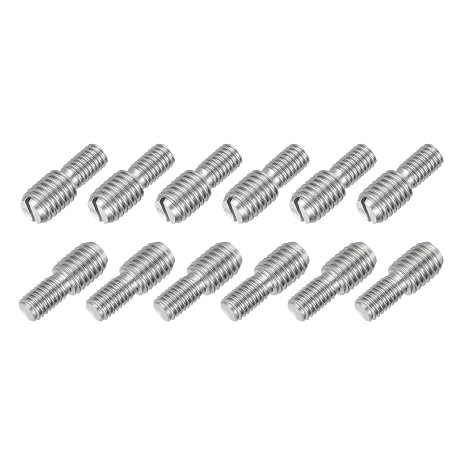 M4x10mm to M6x10mm Double End Threaded Stud Screw Reducing Bolt,304 Stainless Steel Thread Reducer Adapter for Furniture Fastener Welding, Hardware Connectors 12 Pack