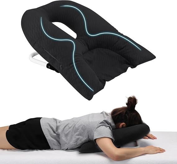 Face Down Pillow for Sleeping, Eye Surgery Recovery | Adjustable Height, Velvet Cover, Massage & Prone, Physiotherapy, Eye Surgery Recovery