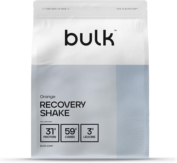 Bulk Recovery Shake, Orange, 500 g | Waxy Maize and Whey Protein Shake