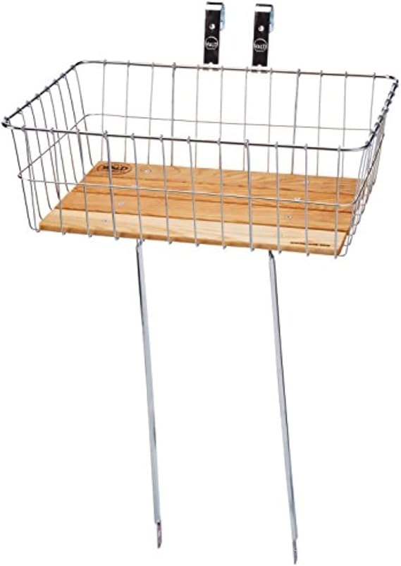 Wald Front Woody Basket (139WW) W139WW Silver with Hood 18x13x6` | bike-baskets