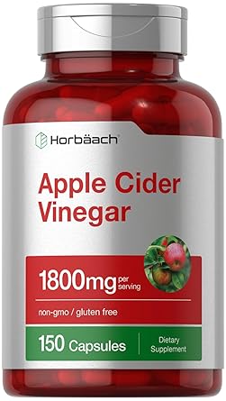 Horbaach Apple Cider Vinegar Capsules | 1800mg | 150 ACV Pills | Non-GMO, Gluten Free Supplement