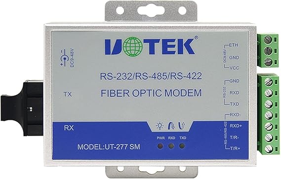 UTEK UT-277SM-SC RS-232/422/485 to Optical Fiber Media Converters