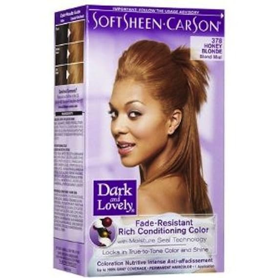 Dark & Lovely Fade-Resistant Rich Conditioning Hair Color, Honey Blonde No. 378, 8 Ounce (Pack of 2)