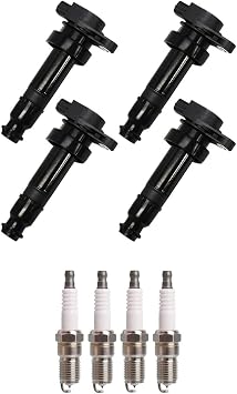 ENA Set of 4 Ignition Coil Pack and 4 Platinum Spark Plugs Compatible with Kia Soul Replacement for 27301-2B010 C1737 UF-636 5C1794 52-2149
