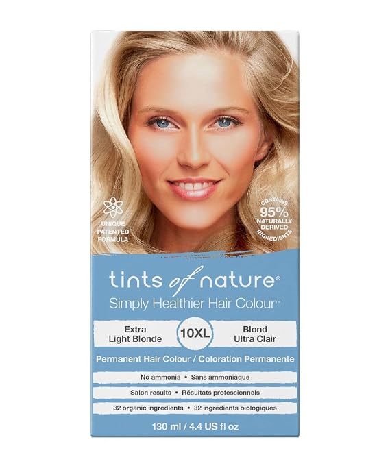 Tints of Nature 10XL Extra Light Blonde Permanent Hair Dye, Vegan 4.4 fl oz
