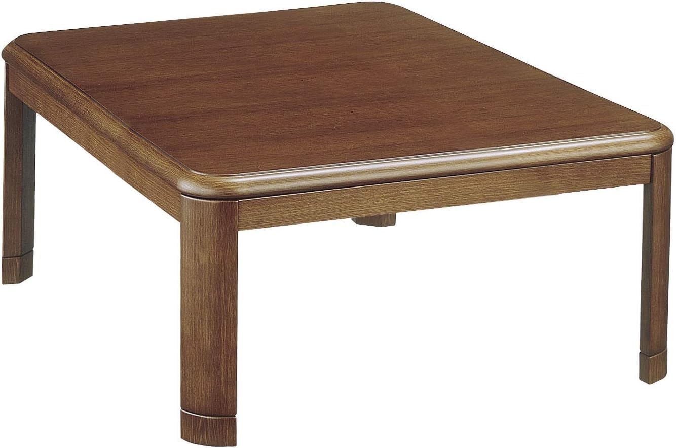 Yamazen WG-905HMB Furniture Style Kotatsu Table, 35.4 inches 90 cm, Square, Living Alone, Natural Wood, Joint Type, 2 Levels of Height, Intermediate Switch, Cord Storage Box Included, Brown