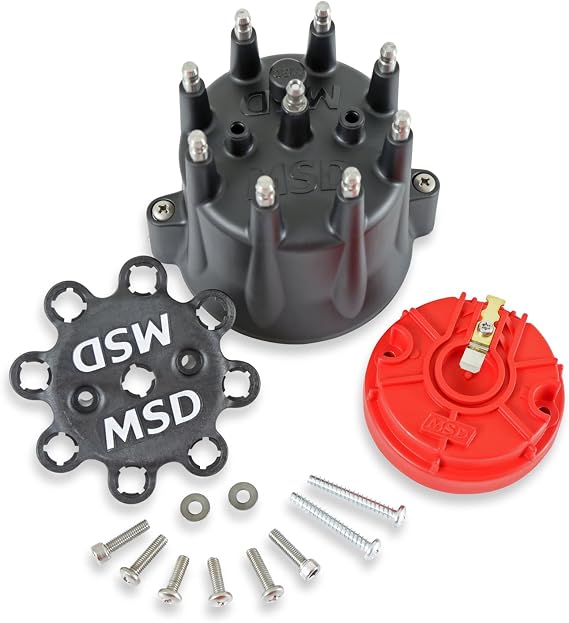 MSD 84336 HEI Distributor Cap and Rotor Kit Black