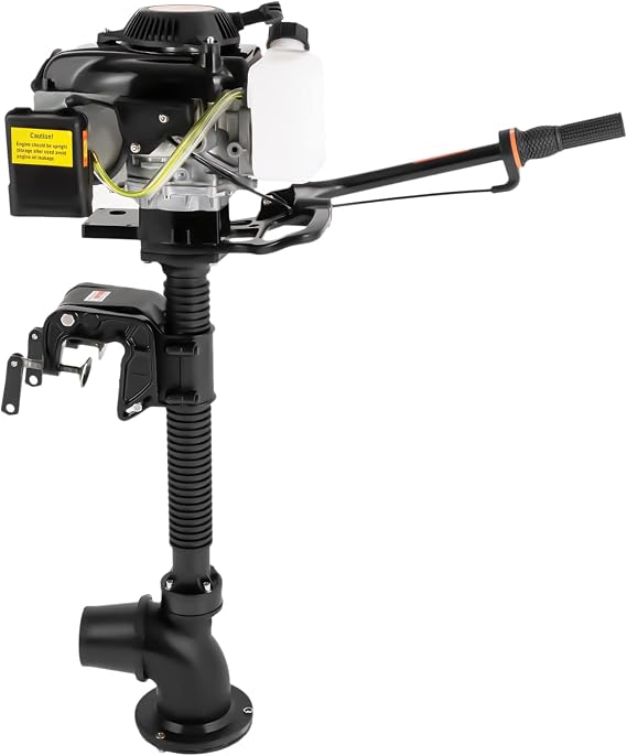 4hp 4 Stroke Outboard Motor, 55cc Short Shaft Trolling Motor With Hand-Pull Start, Dinghies Motor Engine For Inflatable Boats, Iron Boats, Plastic Boats, Fiberglass Boats, And Wooden Boats