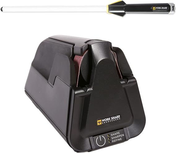 Work Sharp Kitchen Bundle, Pro Electric Sharpener with Ceramic Honing Rod