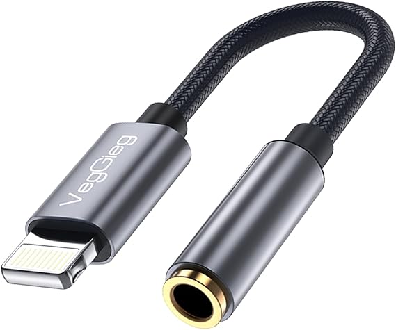 VegGieg iPhone Lightning to 3.5mm Örgülü Kulaklık Dönüştürücü Adaptör