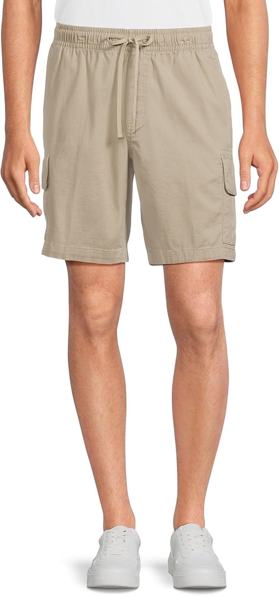 George Men's Mid-Rise | Relaxed | Pull On | 6 Pocket Stretch Cargo Shorts