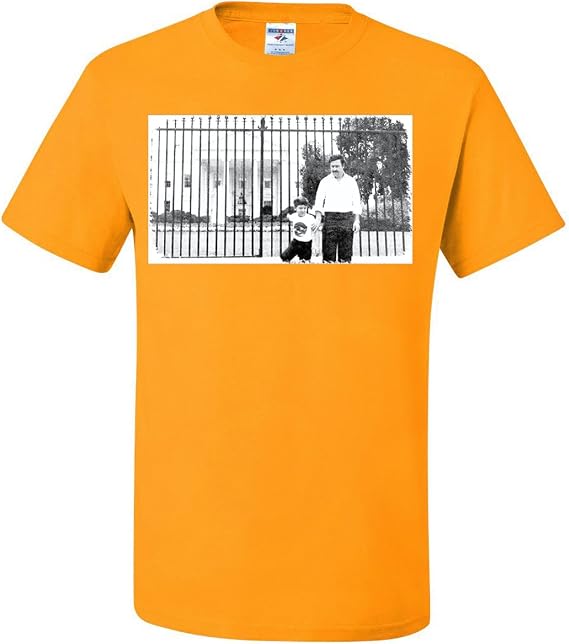 wild custom apparel Pablo Escobar Medellin Cartel White House Pop Culture Mens T-Shirts