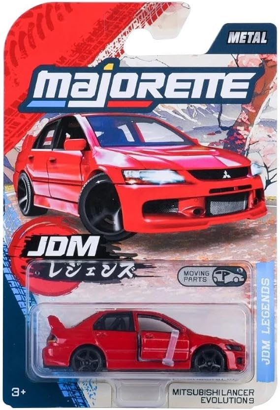 Majorette Japan Serisi Premi̇um Arabalar MITSUBISHI LANCER EVOLUTION 9 Kırmızı