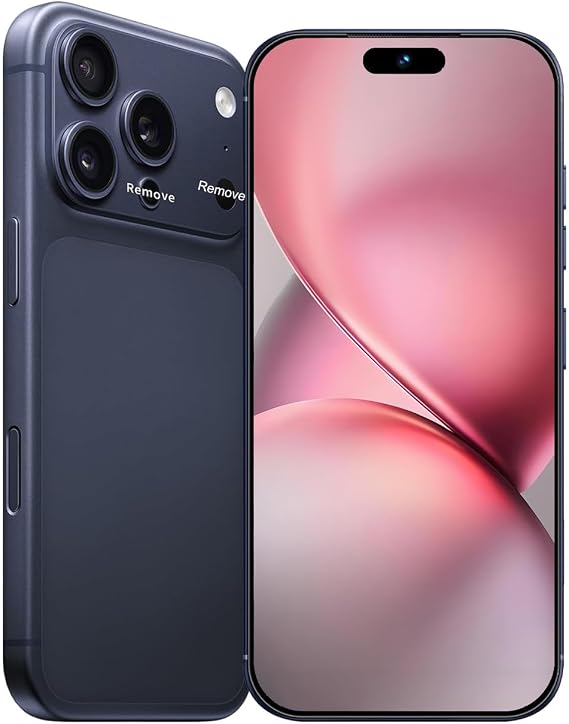 17 PMax 5G Unlocked Phone, 256GB+8GB Smartphone, Unlocked Cell Phone Android 15, 8000mAh Battery, 6.8" FHD+ Screen, Unlocked The Phone/Dual SIM/Fingerprint Lock/Face (Blue)