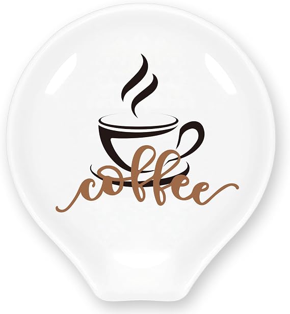 Coffee Ceramic Spoon Rest, Funny Spoon Holder for Woman Men Boss Colleague Friends Birthday Christmas Coffee Bar Station Accessories Decor Gift