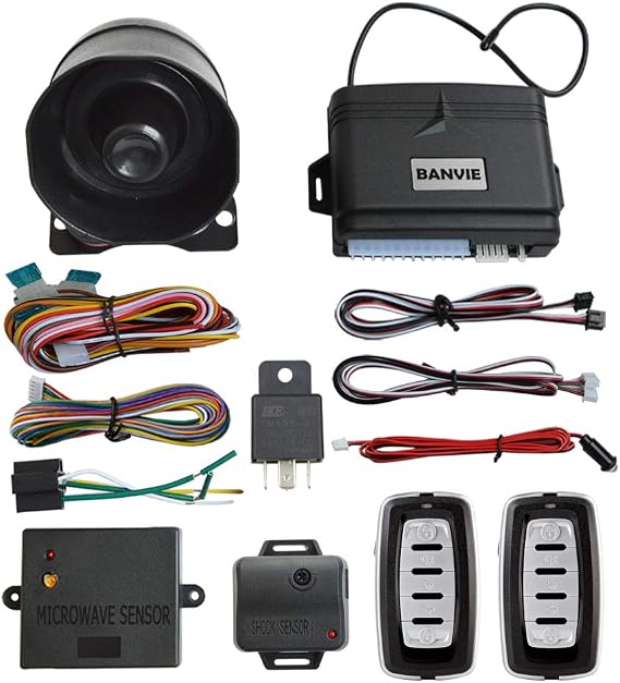Car Alarm System Security Antitheft with Keyless Entry Kit